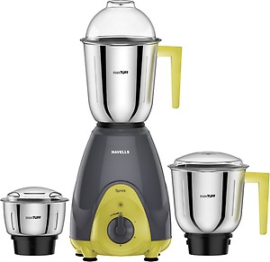 HAVELLS Sprint GHFMGAGE050 500 W Mixer Grinder (3 Jars, Grey, Yellow) price in India.