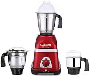 Sunmeet Triaa Powerfull 1000W Mixer Grinder with 3 Stainless Steel Jars (1 Wet Jar, 1 Dry Jar and 1 Chutney Jar), Red.Make In India price in India.