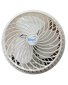 Babrock Cabin Fan Plastic Celling Fan 9 Inch, 225 MM with 1 Year Warranty 30% More Air High Speed Wall fan || 100% Copper Motor || Make in India || W@141 price in India.