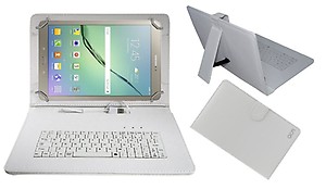ACM USB Keyboard Case Compatible with Samsung Galaxy S2 T815 Tablet Cover Stand Study Gaming Direct Plug & Play - White price in India.