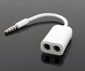 3.5mm AUX Splitter Cable for iPhone 5 4S iPhone4, Samsung, Nokia, Sony, Ipod price in India.