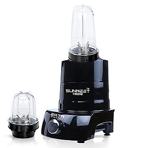 Sunmeet 1000-watts Mixer Grinder with 2 Bullets Jars (530ML and 350ML) EPMG402,Color Black price in India.