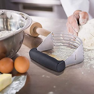 Dough Blender Stainless Steel Pastry Cutter, Clefairy Heavy Duty Dough Cutter for Pasta, Pie Crust and Cake. price in India.