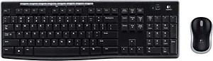 Logitech MK270r Wireless Keyboard and Mouse Combo for Windows, 2.4 GHz Wireless, Spill-resistant Design, 8 Multimedia & Shortcut Keys, 2-Year Battery Life, PC/Laptop- Black price in India.
