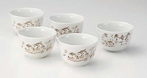 Saikai Pottery Japanese Owl Tea Cup 5 cups set GM2087 Minou made by ?? (Mikaze) from Japan price in India.