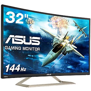 ASUS VA326H Gaming Monitor 31.5 FHD (1920x1080) 144Hz Curved Flicker free Low Blue Light price in India.