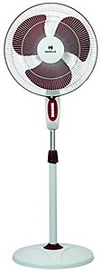 Havells 400mm Pedestal Fan | Three Speed Control | Strong & Stable Base | Jerk Free Oscillation, Smooth Swing Operation | 2 Year Warranty | Twin Colour Design : White & Red | Accelero price in India.