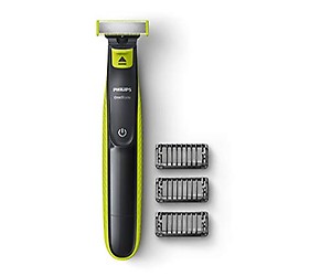 PHILIPS QP2525/10 Cordless OneBlade Hybrid Trimmer and Shaver with 3 Trimming Combs, Lime Green price in India.
