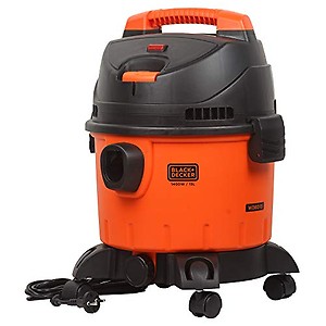 BLACK+DECKER WDBD15 15-Litre, 1400 Watt, 16 KPa High Suction Wet and Dry Vacuum Cleaner and Blower with HEPA Filter and Reusable Dustbag (Red/Grey) price in India.