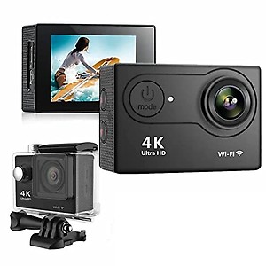 TechKing (TODAY ONLY DEAL:12 YEARS WARRANTY) 4K Wifi 16MP Sports Action Camera 30M Underwater Waterproof Camera with Adjustable View Angle WiFi OS, 170 Degree HD Wide Angle Lens, 16 MP CMOS Image Sensor price in India.