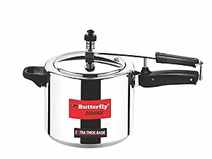 Butterfly Durabase Plus Induction Base With Inner Lid Pressure Cooker, 5 Litres, Aluminium. price in India.