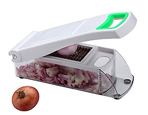 Kuber Industries Cutter04 2 in 1 Vegetable and Fruits Cutter, Green, Standard (KU0329) price in India.