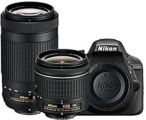 Nikon D3300 AF-P 18-55 + AF-P 70-300mm VR KIT price in India.
