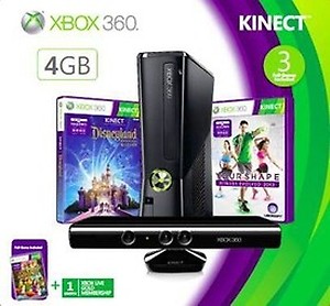 Microsoft X-Box 360 4 GB Kinect Bundle price in India.