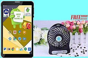 IKALL 4G Dual Sim Calling Tablet with 1 Rechargeable Fan price in India.