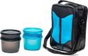 Tupperware Plastic New Executive Office Lunch Set, 1220 ml (Blue) price in India.