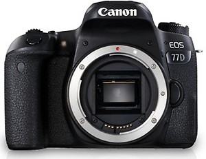 Canon EOS 77D DSLR Camera Body 16 GB Card + Carry Case (Black) price in India.
