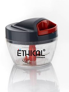 Ethical 2 in 1 Magic Handy Chopper 550ML Vegetable & Dry Fruits with 3 Blades & 1 Whisker Grey price in India.