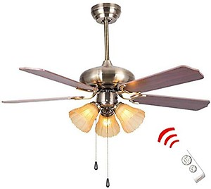 Hans Lighting Ceiling Fan with Light, 5 Wood Blade (48 Inch) price in India.