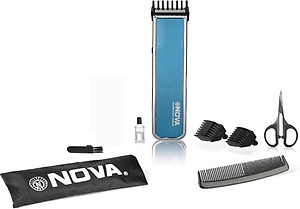 Nova NHT-1055 Rechargeable Cordless Beard Trimmer for Men (Black) (blue) price in India.