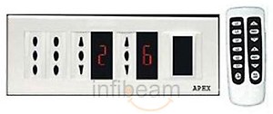 APEX Remote Controlled Switch Board for 6 Lights 2 Fan with Display price in India.
