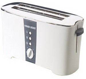 Black & Decker ET124 1350W 4-Slice Toaster (Non-USA Compliant), White price in India.