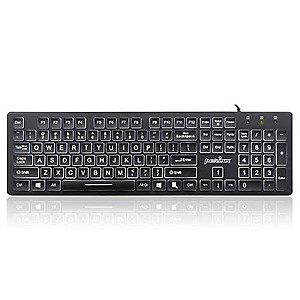 Perixx PERIBOARD-317 USB Wired Illuminated Keyboard - White LED Backlit - 17.32"x5.08"x1.06" Dimension price in India.