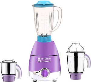SilentPowerSunmeet Silver Color 600Watts Mixer Juicer Grinder with 3 Jar (2 Bullet Jar and 1 Juicer Jar with Filter) MAN20-SPS-856 Make in India (ISI Certified) price in India.