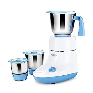 Pigeon by Stovekraft Glory 550 Watt Mixer Grinder with 3 Stainless Steel Jars for Dry Grinding, Wet Grinding and Making Chutney, white (14430) price in India.