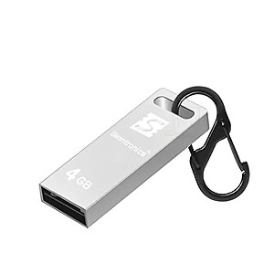 Simmtronics 4 GB Flash Drive USB 2.0 Pendrive With Keychain Hook Metal Body for Laptop and Computer price in India.