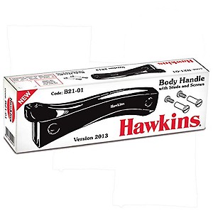 Hawkins Body Handle Pair With Stud And Screw For 1.5 Litre To 12 Litre Hawkins Pressure Cookers Stainless Steel Pressure Cookers (B2101), Black, Standard, Lever price in India.