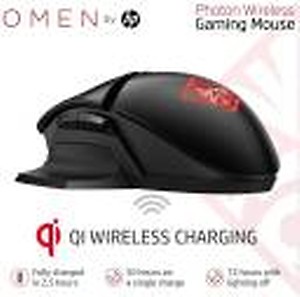 HP OMEN Photon Wireless Gaming Custom RGB Lighting Wireless Hybrid Gaming Mouse with Bluetooth  (Black) price in India.