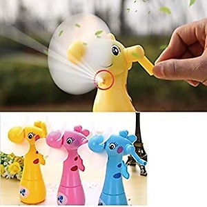 Verbier Handheld Small Travel Cute Cartoon Portable Mini Fan with Water Spray,Multicolor price in India.
