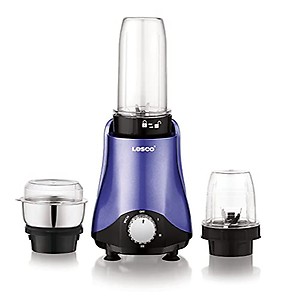 Lesco 500w Bullet Mixer Grinder Juicer with 3 Stainless Steel Jars & 1 Sipper Lid Smoothie Maker with Copper Motor MMaaVita Nutri Booster & Blender, blue price in India.