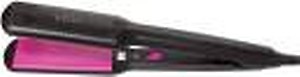 VEGA Ultra Shine with Wide Ceramic Coated Plates & Quick Heat Up VHSH-25 Hair Straightener  (Black-Pink) price in .
