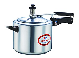 Bajaj Pcx 45, Aluminium Inner Lid Pressure Cooker With Induction Base (Silver, Isi Certified, 5 liter) price in India.