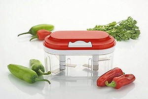 POG Twins Plastic Manual Chopper Set, 3-Pieces, Red price in India.