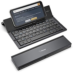Geyes Portable Pocket Size Foldable Wireless Bluetooth Keyboard with Aluminum Alloy Housing for iPad, iPhone, Android Devices, and Windows Tablets, Laptops and Smartphones price in India.