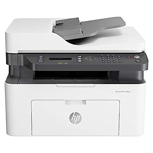 HP Laser MFP 138fnw, Wireless, Print, Copy, Scan, Fax, 40-Sheet ADF, Ethernet, Hi-Speed USB 2.0, Up to 21 ppm, 150-sheet Input Tray, 100-sheet Output Tray, Black and White, 1-Year Warranty, 4ZB91A price in India.