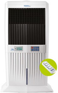 Symphony Storm 70i (New) Tower Air Cooler with Remote, 3-Side Honeycomb Pads, LCD Control Panel, Powerful Blower - 70L, White price in India.