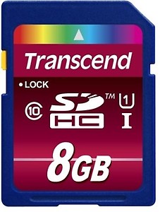 Transcend 8 GB Class 10 Memory Card price in India.