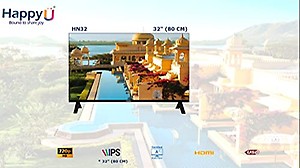 HAPPYU 80 cm (32 Inches) HD ReadyLED TV HN32 (Black) price in India.