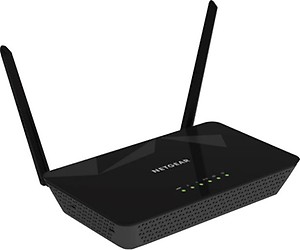 Netgear D1500 N300 WiFi DSL Built-in ADSL2+ Modem Router (Black) price in India.