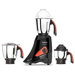 Vidiem Mixer Grinder 577 A Vector SS (Black) | 750-watt mixer grinder 3 Leakproof Jars with self-lock for wet & dry spices, chutneys & curries | 5 Years Warranty price in India.