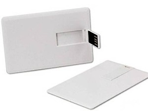 Plain Credit Card Type Shape Pendrive 32 GB USB Flash Drive for Computers/Laptops/LED/Mobile-32 GB(White) price in India.
