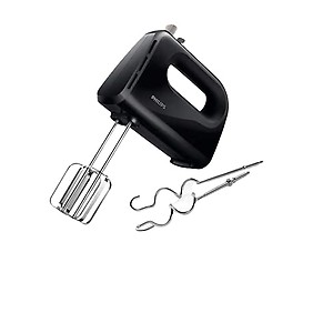PHILIPS Daily Collection 300 Watt 5 Speed Hand Mixer with 4 Attachments (Non-Slip Grip, Black) price in India.