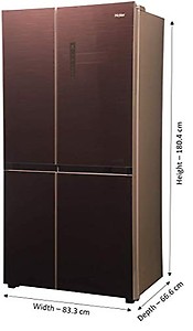 Haier 531 L Inverter Frost-Free Side-by-Side Refrigerator with Twin Inverter Technology (HRB-550CG, Chocolate, Convertible) price in India.