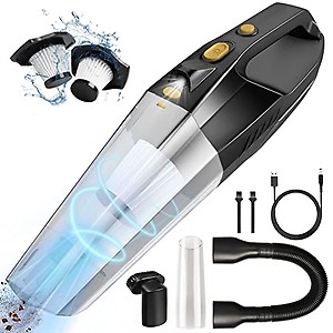 TRINGDOWN Handheld Vacuum Cordless, Car Vacuum Cordless Rechargeable 6500R, Hand Held Vacuum, Mini Vacuum with Blower, Portable Car Vacuum Dry and Wet, Wireless Vacuum Cleaner for Home. price in India.