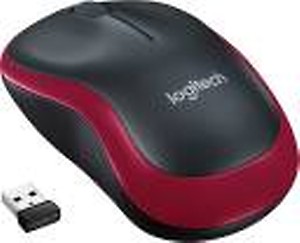 Logitech M 185 RED Wireless Optical Gaming Mouse  (2.4GHz Wireless, Red, Black) price in India.