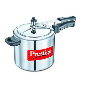 Prestige Nakshatra Plus Induction Base Aluminium Pressure Cooker, 6.5 Litres, 6.5 Liter, Silver price in India.